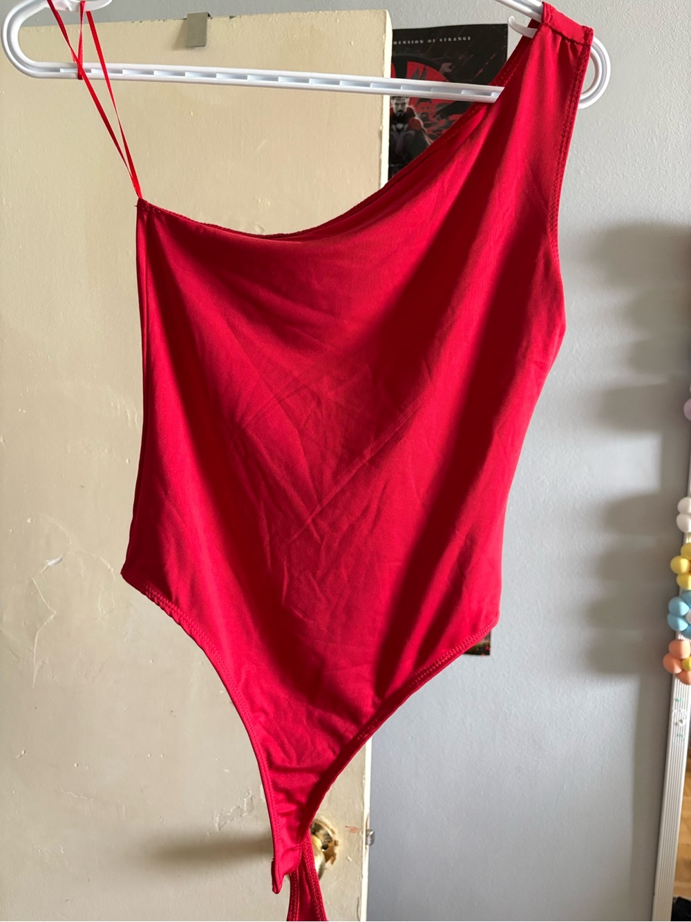 Better/Together Red One-Shoulder Bodysuit - Small